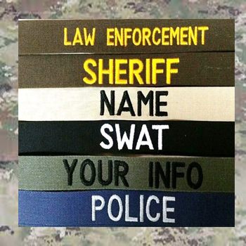 1 inch Law Enforcement Name Tapes with Hook Fastener