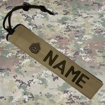 Tan Camo Cord Tag from Name Tape Factory in Wisconsin, Veteran Owned