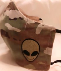 US ARMY OCP/SCORPION FACE MASK EMBROIDERED ALIEN