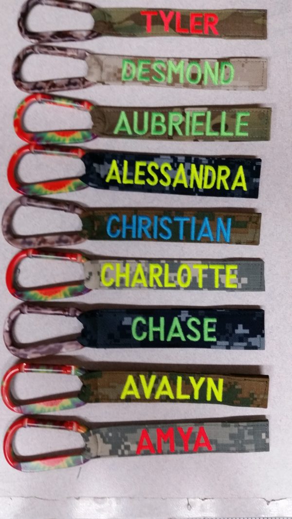 1 inch Luggage Tag With Carabiner Hook colors